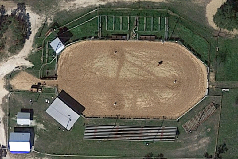Gatesville Riding Club Arena Aerial Shot